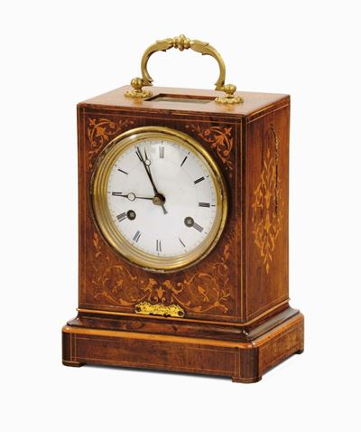 Marescialla con Cassa in Legno Finemente Intarsiata, Svizzera 1860 Circa