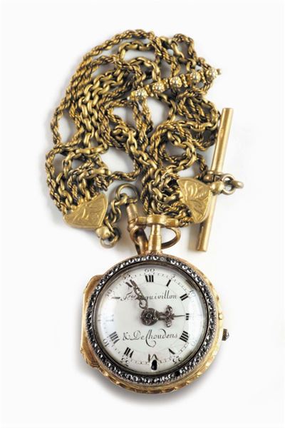 Orologio da Tasca con Chatellaine, 1730 Circa
