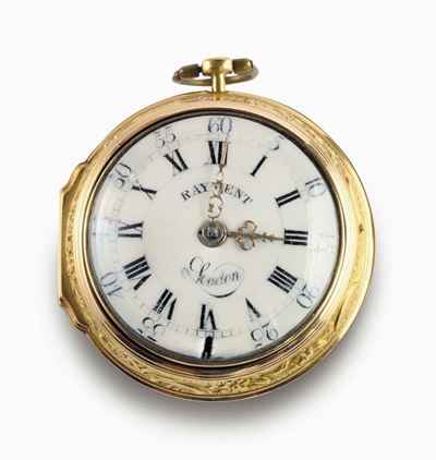 Orologio da Tasca Inglese a Doppia Cassa in Oro, Londra 1740