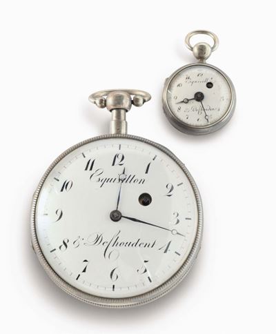 Coppia di Orologi in Argento da Uomo e Donna, Svizzera 1800 Circa