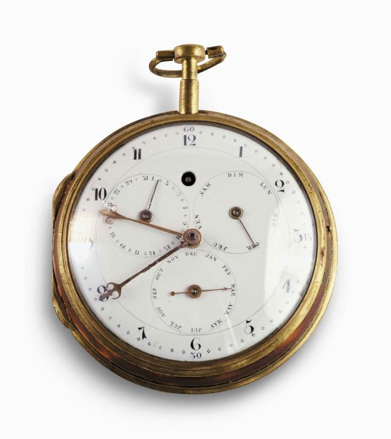 Raro orologio Virginio & Girard a Carouge, Italia fine XVIII secolo  - Asta Pendoleria e Orologid'Arredo - Cambi Casa d'Aste