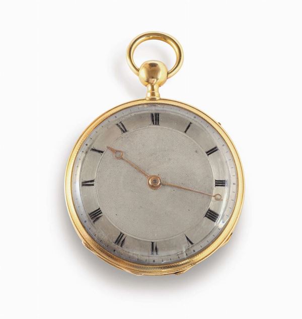 Orologio da tasca con cassa in oro numero 46195, Svizzera 1835 circa