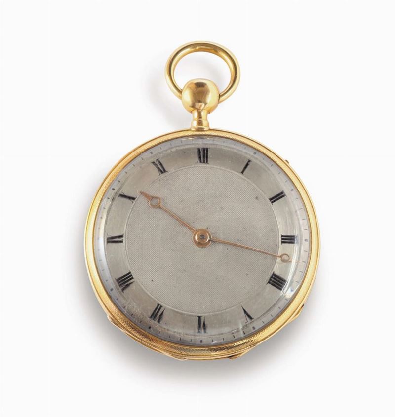 Orologio da tasca con cassa in oro numero 46195, Svizzera 1835 circa  - Auction Pendulum and Decorative Clocks - Cambi Casa d'Aste