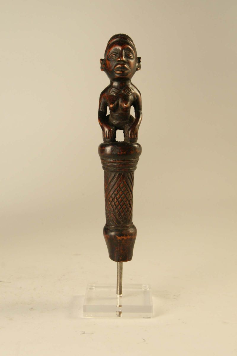 Manico scacciamosche, Yombe (Repubblica Democratica del Congo)  - Auction African Art - Cambi Casa d'Aste