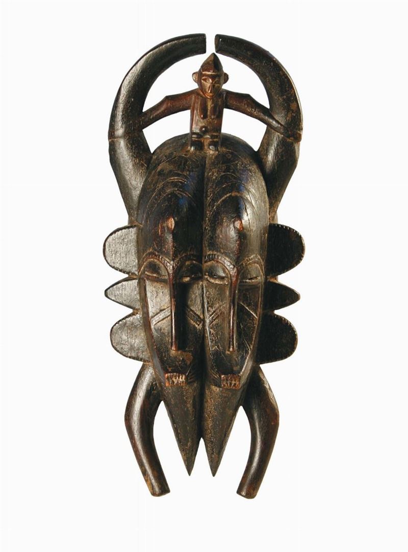 Maschera bicefala, Sanufo (Costa d'Avorio)  - Auction African Art - Cambi Casa d'Aste