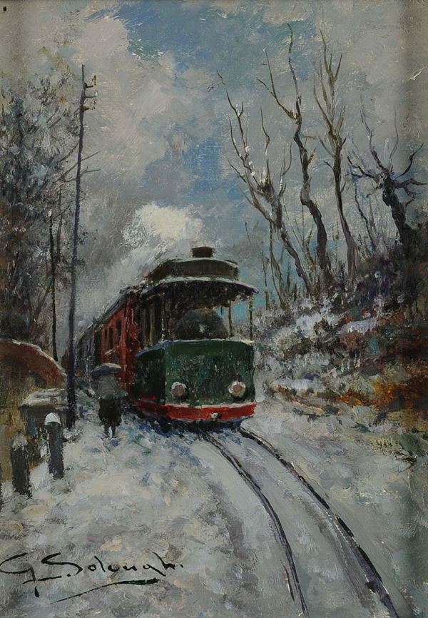 Giuseppe Solenghi (1879-1944) Tram per Malpensa