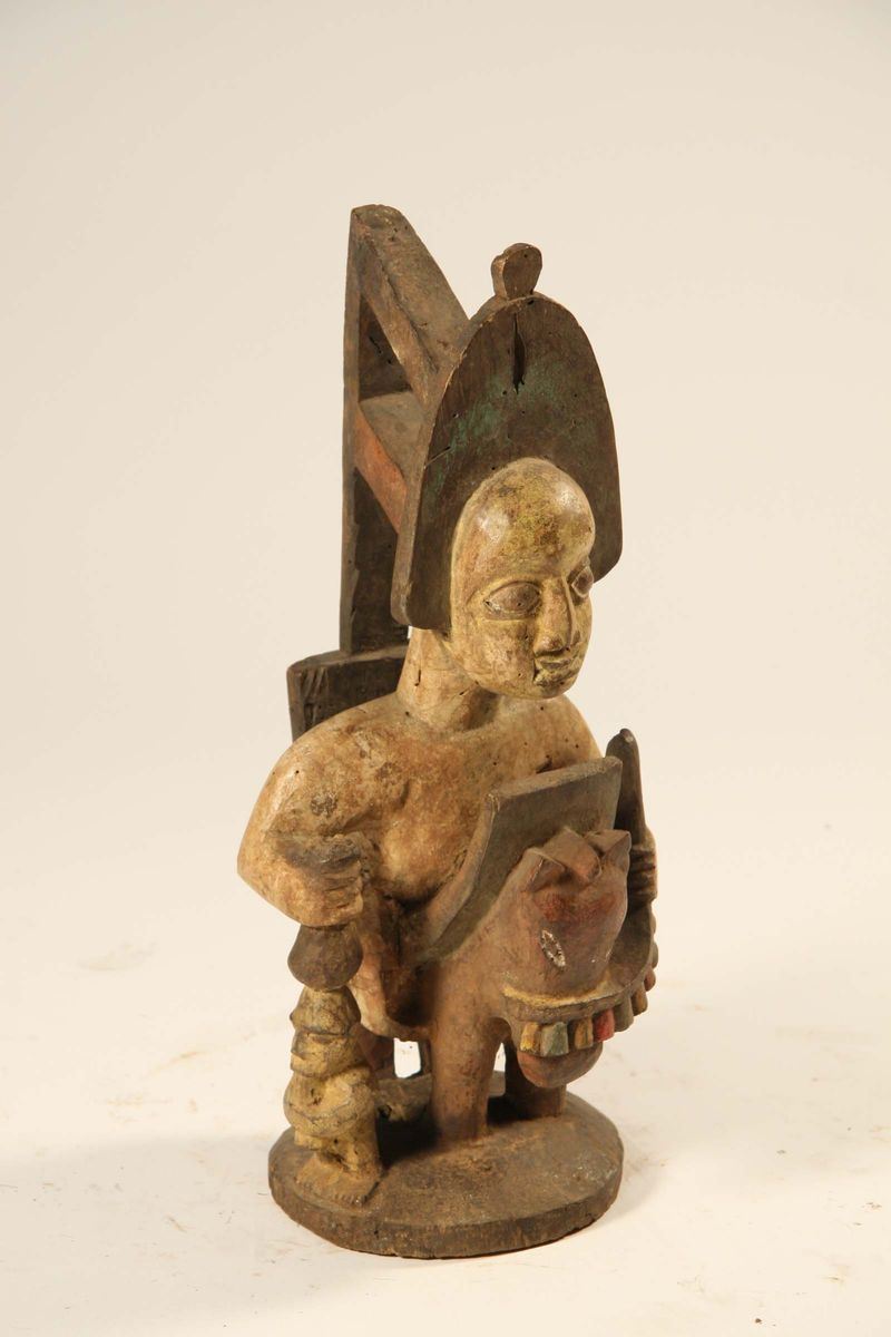 Figura equestre, Yoruba (Nigeria)  - Asta Arte Africana - Cambi Casa d'Aste