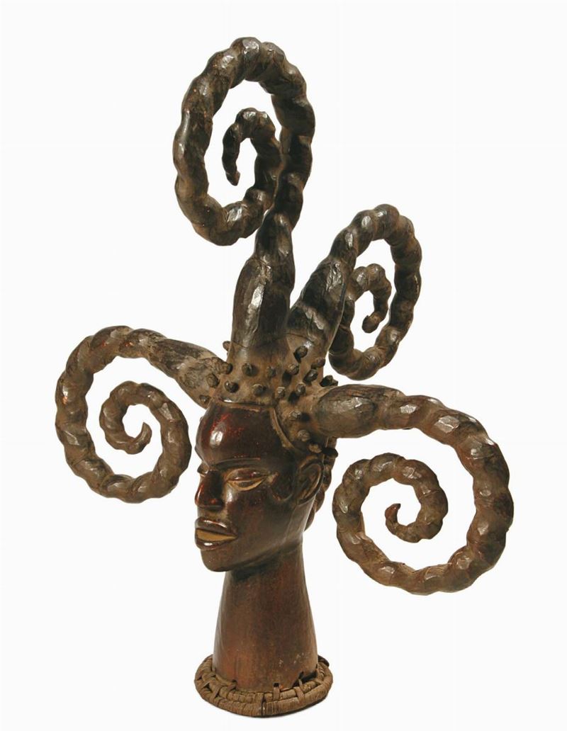 Maschera casco, Ejagham (Ekoi) (Nigeria)  - Auction African Art - Cambi Casa d'Aste