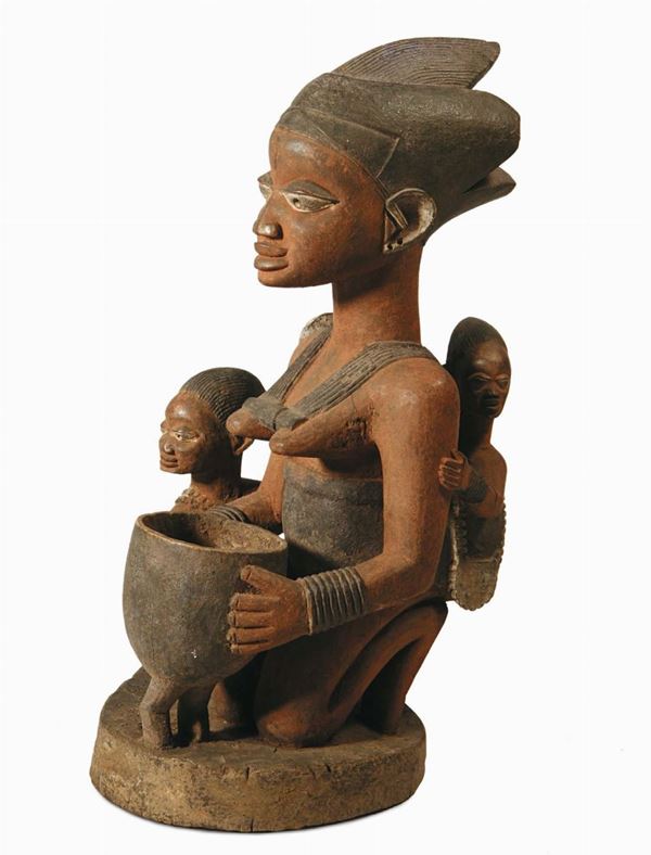 Maternità con coppa, Yoruba (Nigeria)