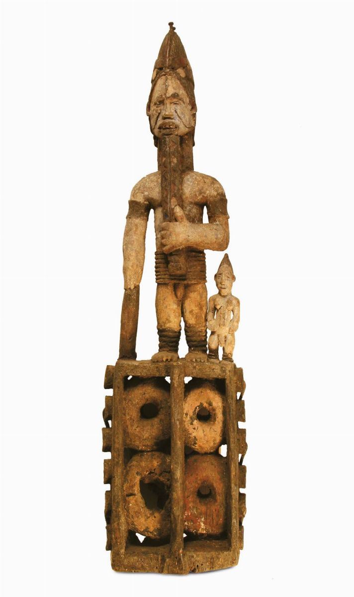 Figure in piedi su monete simboliche, Igbo (Nigeria)  - Asta Arte Africana - Cambi Casa d'Aste