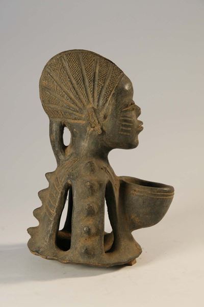 Coperchio di Vaso Rituale, Yoruba (nigeria)