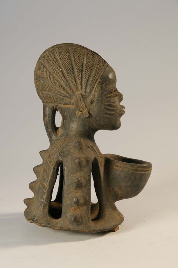 Coperchio di vaso rituale, Yoruba (Nigeria)