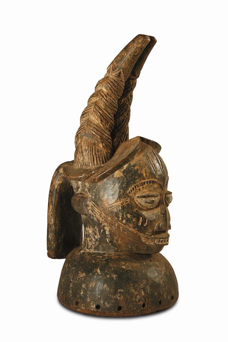 Maschera casco, Yoruba (Nigeria)  - Asta Arte Africana - Cambi Casa d'Aste