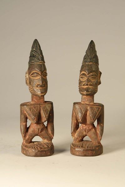Coppia di Gemelli Ibeji, Yoruba, Villaggio di Offa (nigeria)