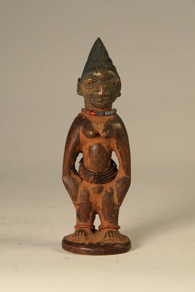 Figura di Gemello Ibeji, Yoruba, Villaggio Isein-oyo, Scultore della Famiglia Facade (nigeria)