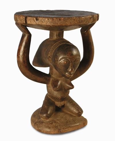 Sgabello a Cariatide, Luba (repubblica Democratica del Congo)
