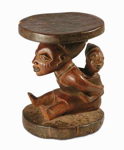 Sgabello a Cariatide, Yoruba (nigeria)