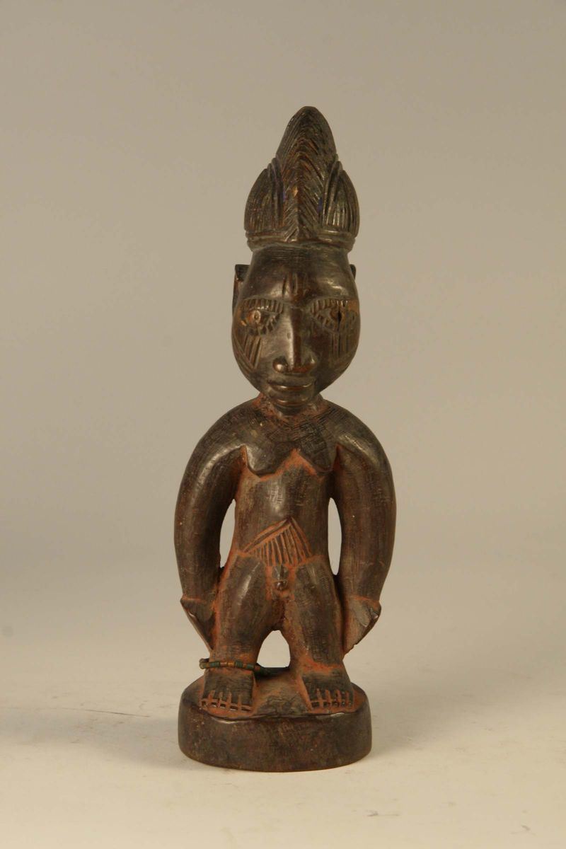 Figura di gemello ibeji, Yoruba, villaggio di Erin (Nigeria)  - Auction African Art - Cambi Casa d'Aste