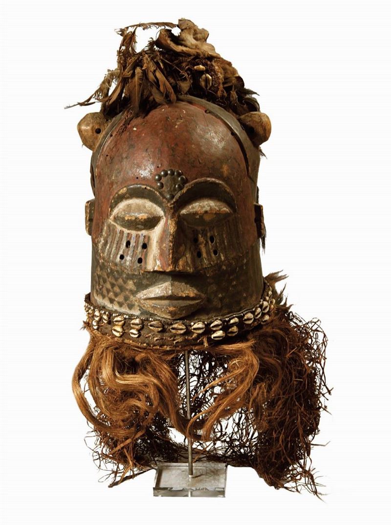 Maschera casco, Kete-Kuba (Repubblica Democratica del Congo)  - Auction African Art - Cambi Casa d'Aste