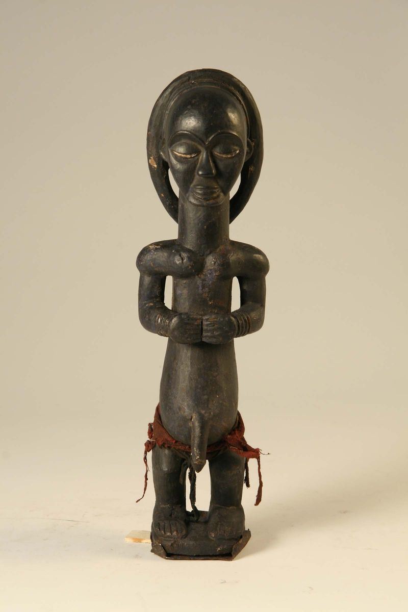 Figura maschile, Luba (Repubblica Democratica del Congo)  - Asta Arte Africana - Cambi Casa d'Aste