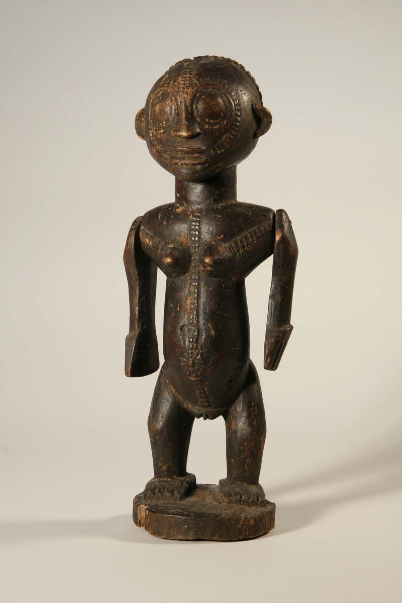 Figura femminile a braccia mobili, Tabwa (Repubblica Democratica del Congo)  - Asta Arte Africana - Cambi Casa d'Aste