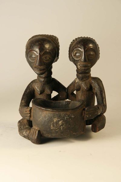 Coppia di Figure Femminili con Coppa, Luba (repubblica Democratica del Congo)