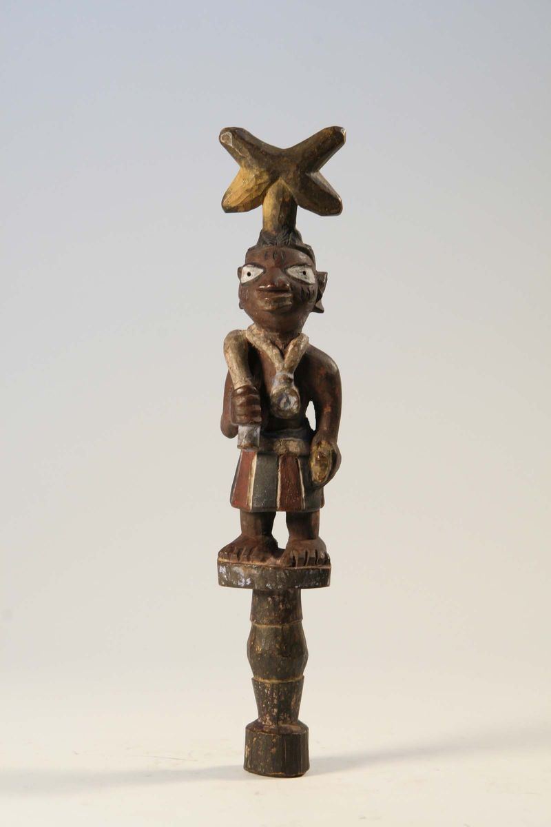 Scettro per il culto di Shango, Yoruba (Nigeria)  - Auction African Art - Cambi Casa d'Aste