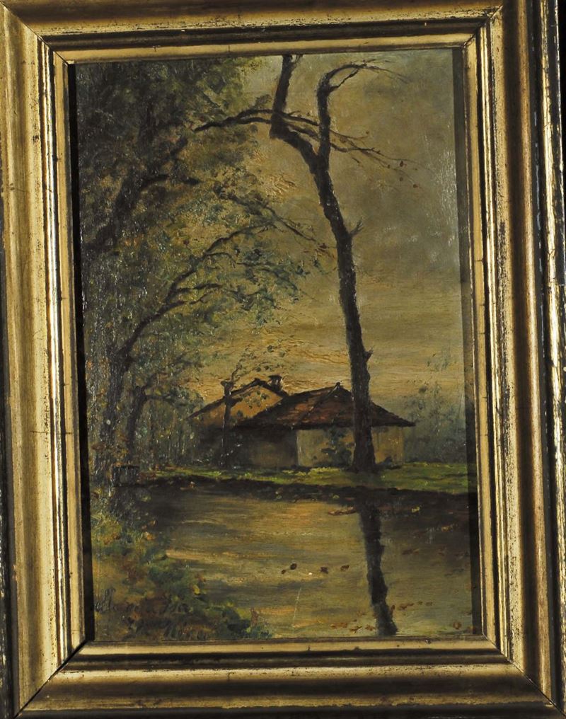 Nina Delleani  (1866-1953) Paesaggio autunnale  - Asta Dipinti del XIX e XX secolo - II - Cambi Casa d'Aste