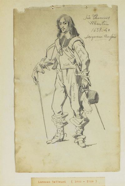 Lorenzo Delleani (1840-1908)coppia di Studi per Figure
