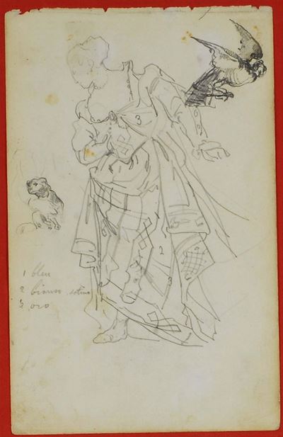 Lorenzo Delleani (1840-1908)coppia di Studi per Figure