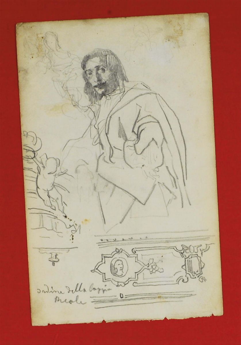 Lorenzo Delleani (1840-1908)coppia di Studi per Figure