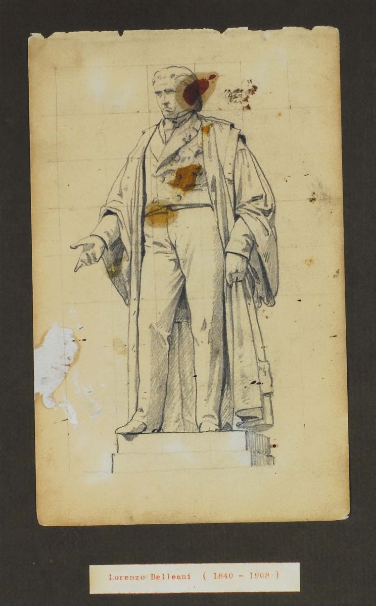 Lorenzo Delleani (1840-1908)coppia di Studi per Figure