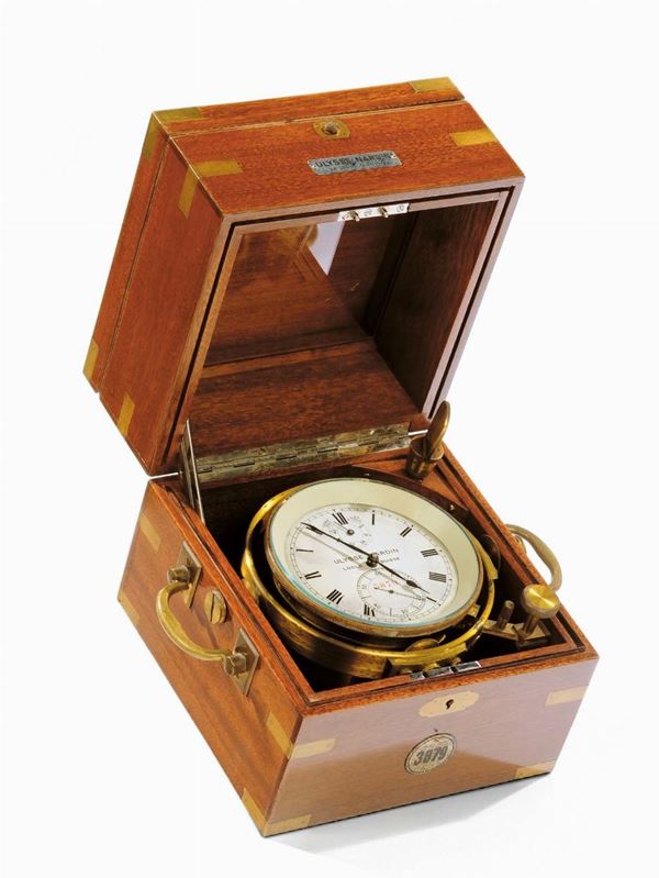 Cronometro da marina firmato Ulysse Nardin / Le Locle e numerato 3879, inizio XX secolo