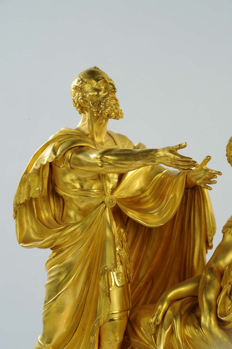 Orologio Storico del Periodo Dell’impero Romano con Racconta la Storia di Lucrezia, Iconografia d...