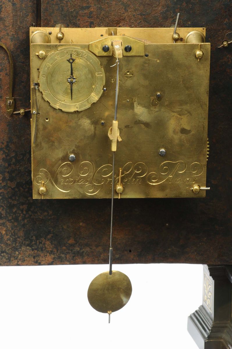 Importante Pendola da Tavolo Religiouse, Nicolas Gribelin a Paris, Francia Fine XVII Secolo