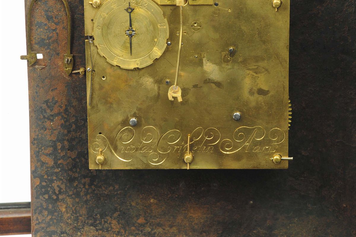 Importante Pendola da Tavolo Religiouse, Nicolas Gribelin a Paris, Francia Fine XVII Secolo