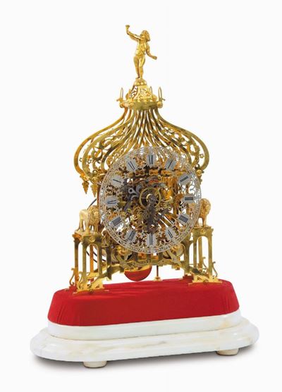 Orologio Vittoriano Scheletrico Raffigurante in Pavillon di Brighton, Firmato Frodsham & Keen, Li...