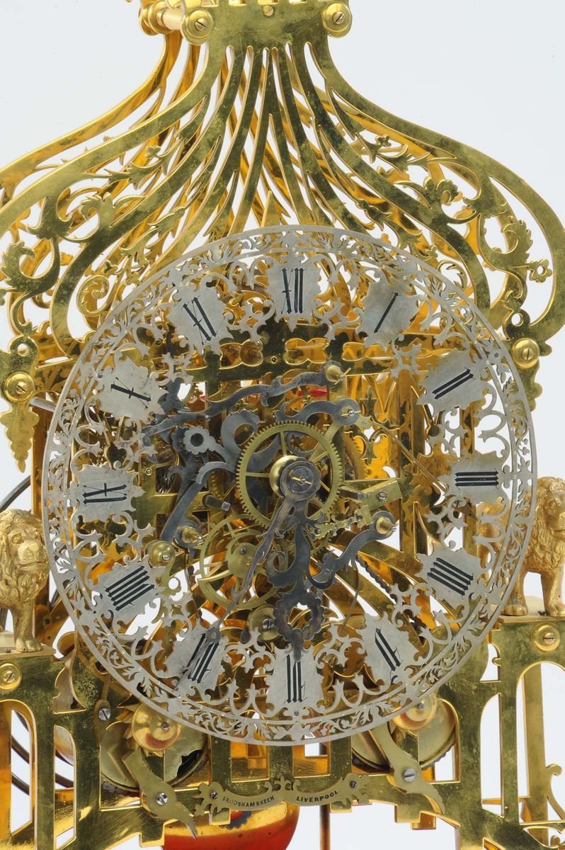 Orologio Vittoriano Scheletrico Raffigurante in Pavillon di Brighton, Firmato Frodsham & Keen, Li...