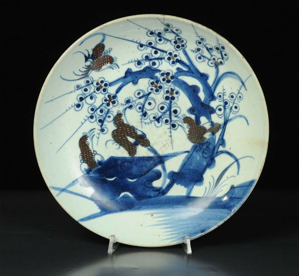 Piatto da parata in porcellana, Cina XIX secolo