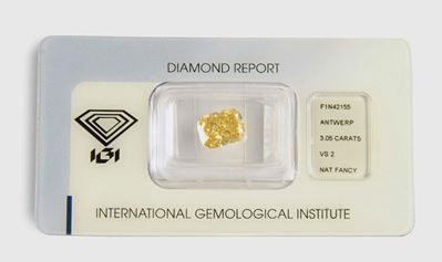 Diamante Fancy Colour, Naturale Intense Yellow