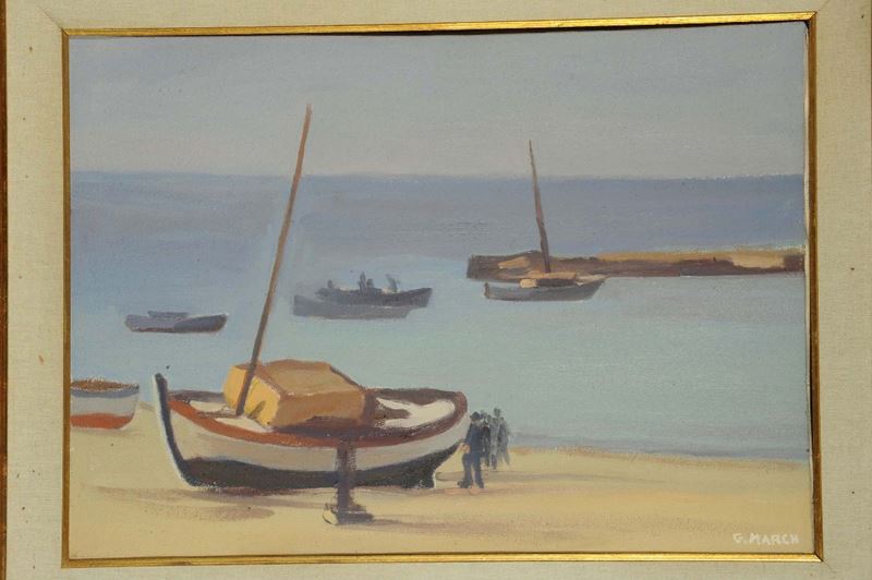 Giovanni March (1894-1974) Veduta marina  - Auction OnLine Auction 12-2011 - Cambi Casa d'Aste