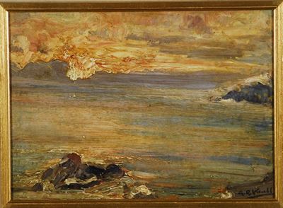 Giulio Romano Vercelli (1871-1951)burrasca, 1917
