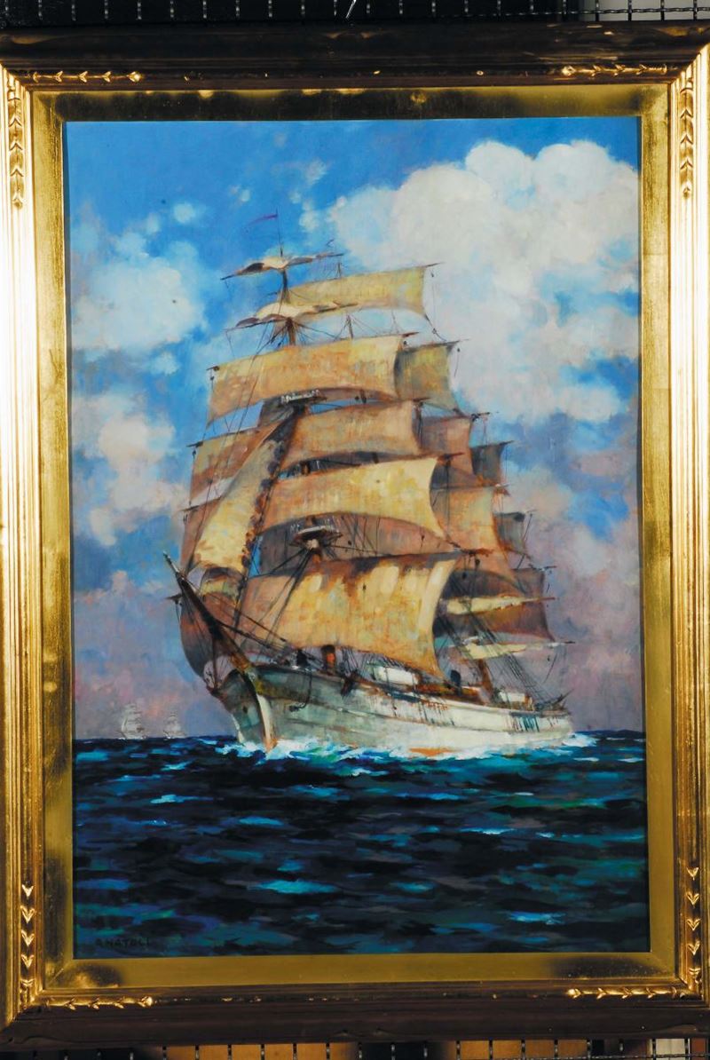 Renato Natali (1883-1979) Veliero  - Asta Dipinti del XIX e XX secolo - II - Cambi Casa d'Aste