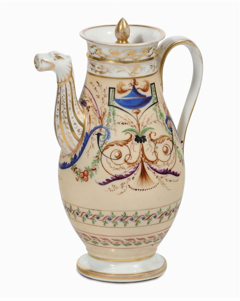 Caffettiera in porcellana Ginori, XIX secolo  - Asta Antiquariato e Dipinti Antichi - Cambi Casa d'Aste
