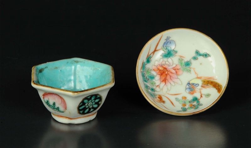 Piattino e ciotolina per salse in porcellana, Cina  - Asta Arte Orientale - Cambi Casa d'Aste