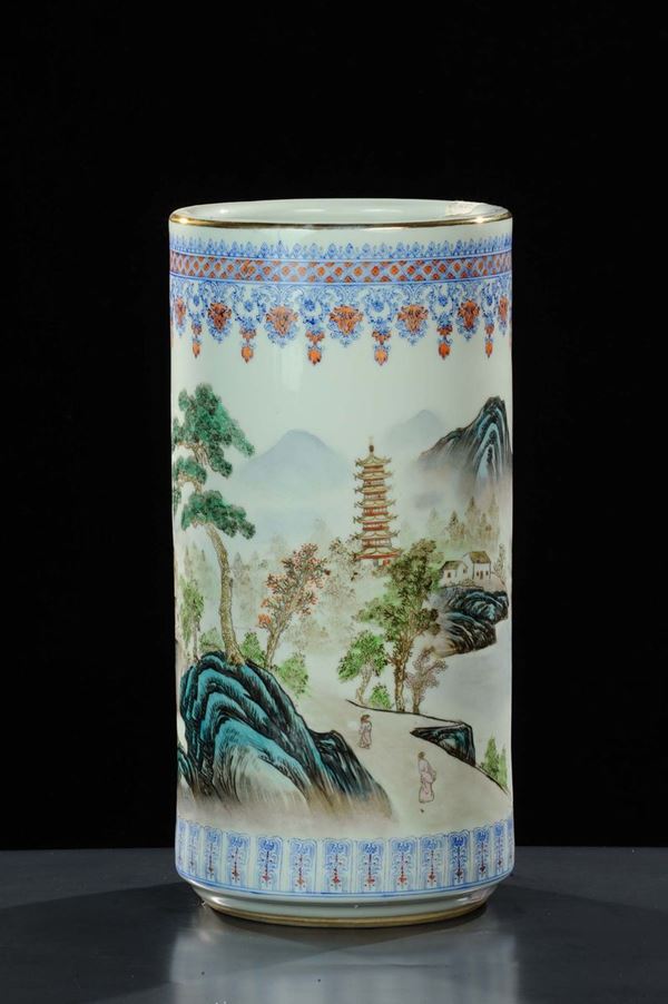Portaombrelli in porcellana, Cina