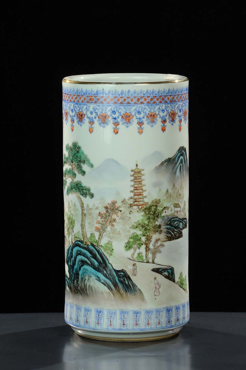 Portaombrelli in porcellana, Cina  - Auction Oriental Art - Cambi Casa d'Aste