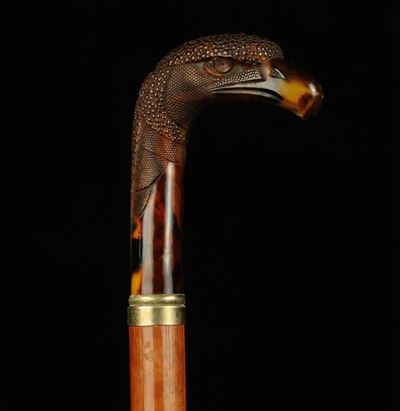 Bastone da Passeggio con Impugnatura in Tartaruga, XIX Secolo