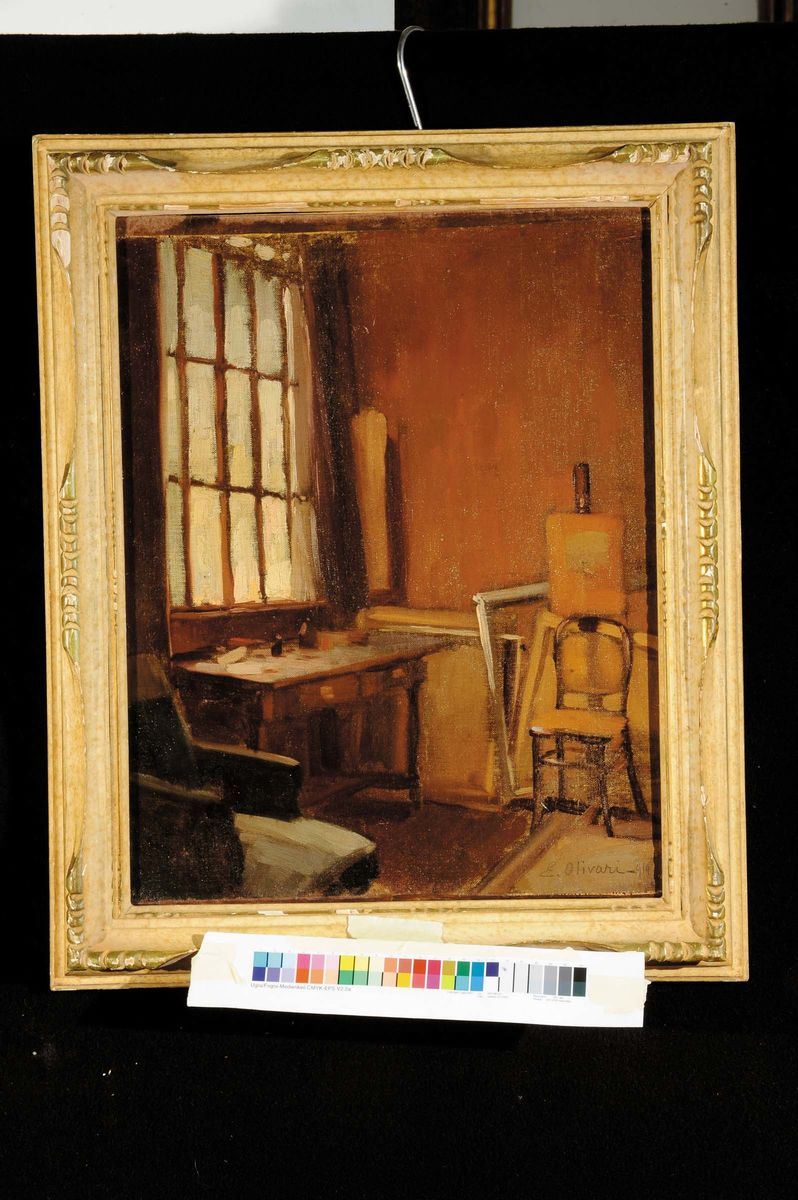 Eugenio Olivari (1883-1917) Studio del pittore, 1914  - Auction 19th and 20th century paintings - II - Cambi Casa d'Aste