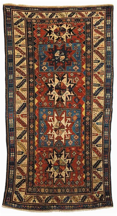Tappeto Caucasico Shirvan Lesghi, Fine XIX Secolo